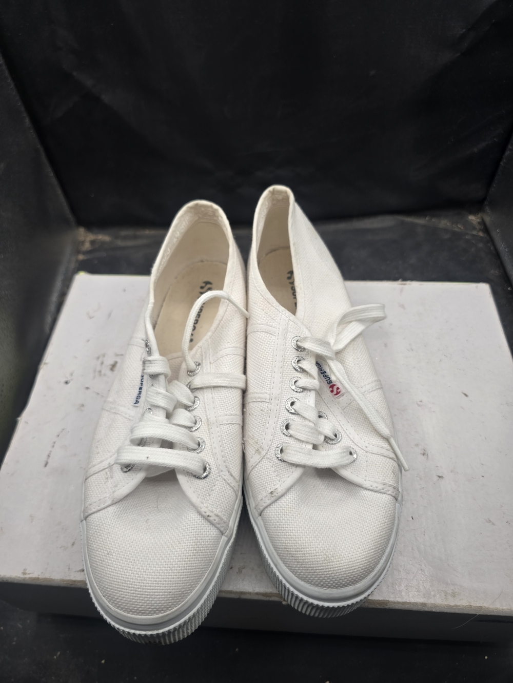 Superga White Canvas Low-Top Sneakers